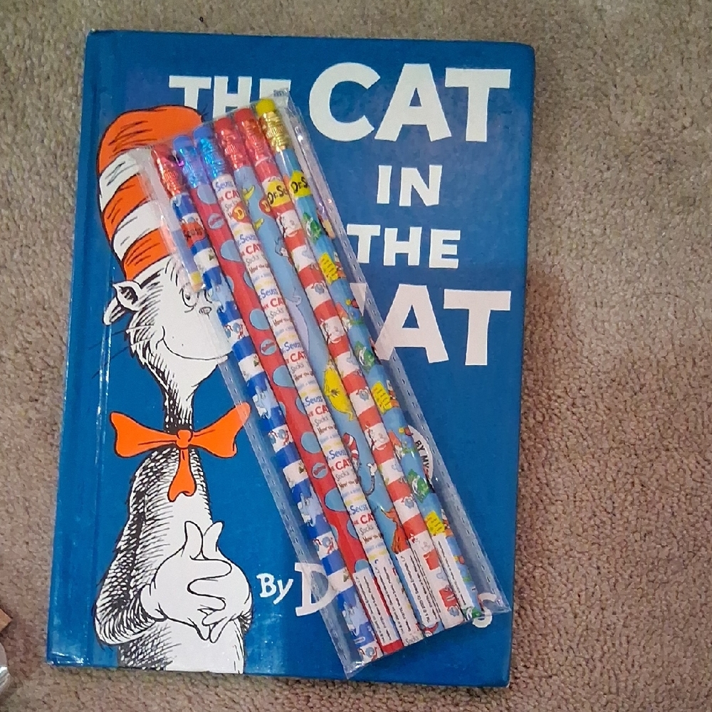 Dr. Seuss Blue 'The Cat in the Hat' Book with Pencils